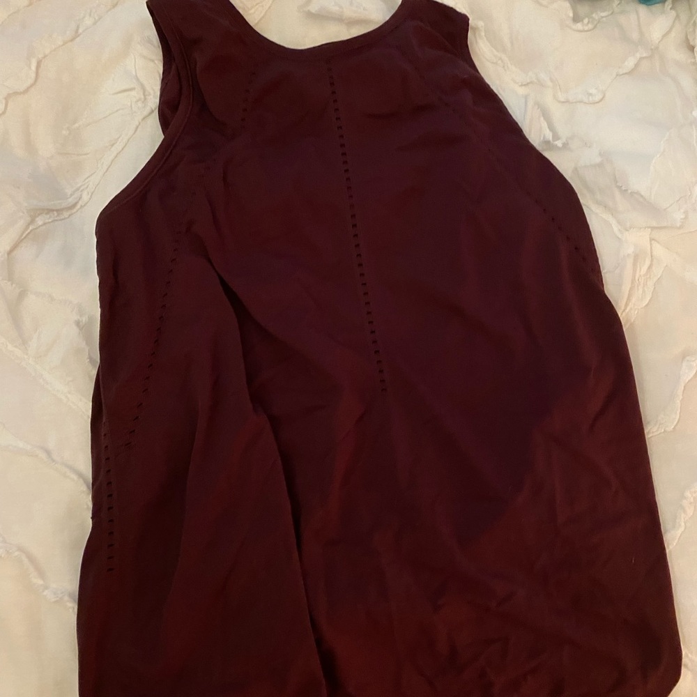 Athleta tank top. Sort of a burgundy color.